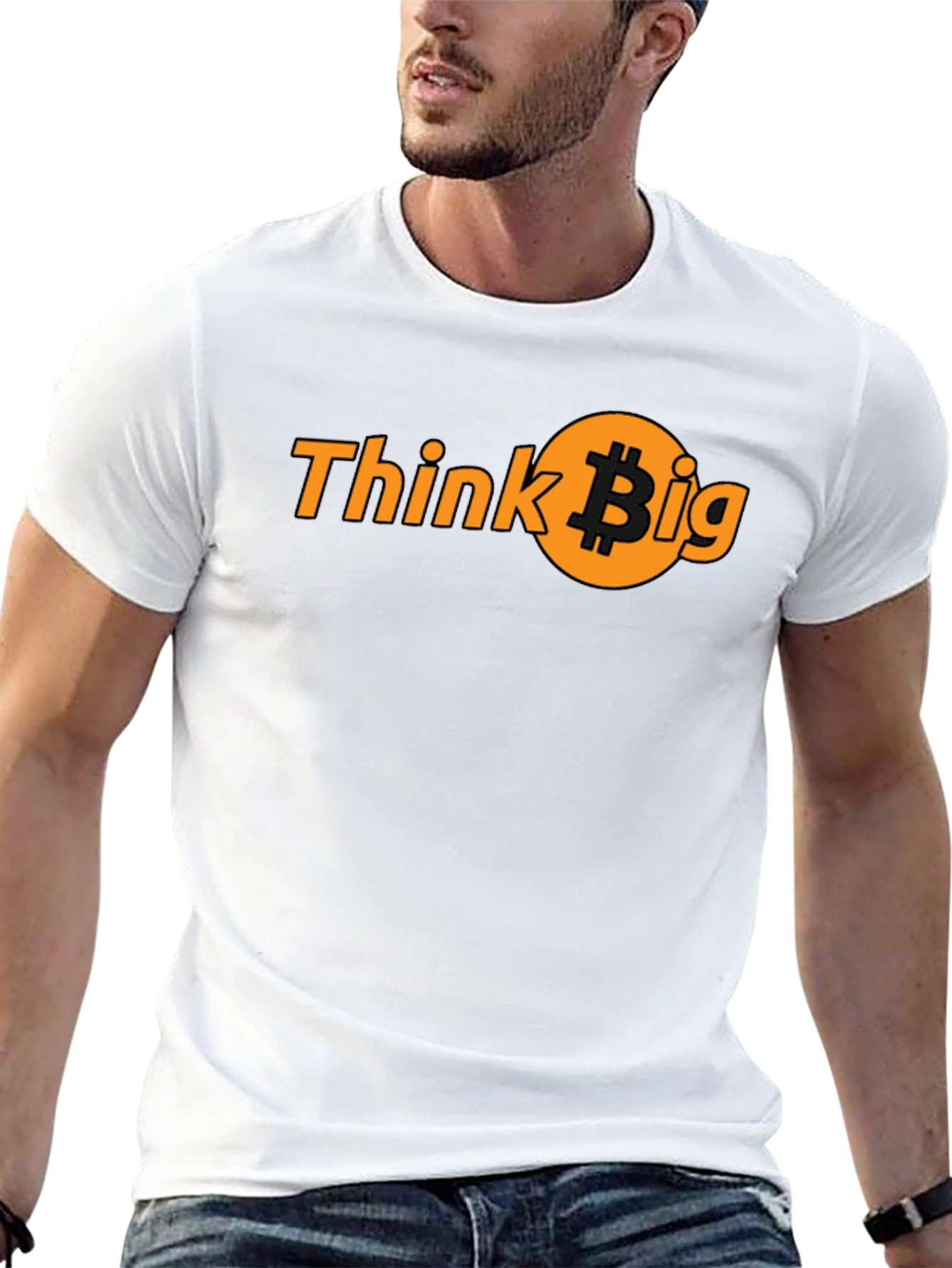 Think Big Bitcoin T-Shirt - Crypto Investor Tee