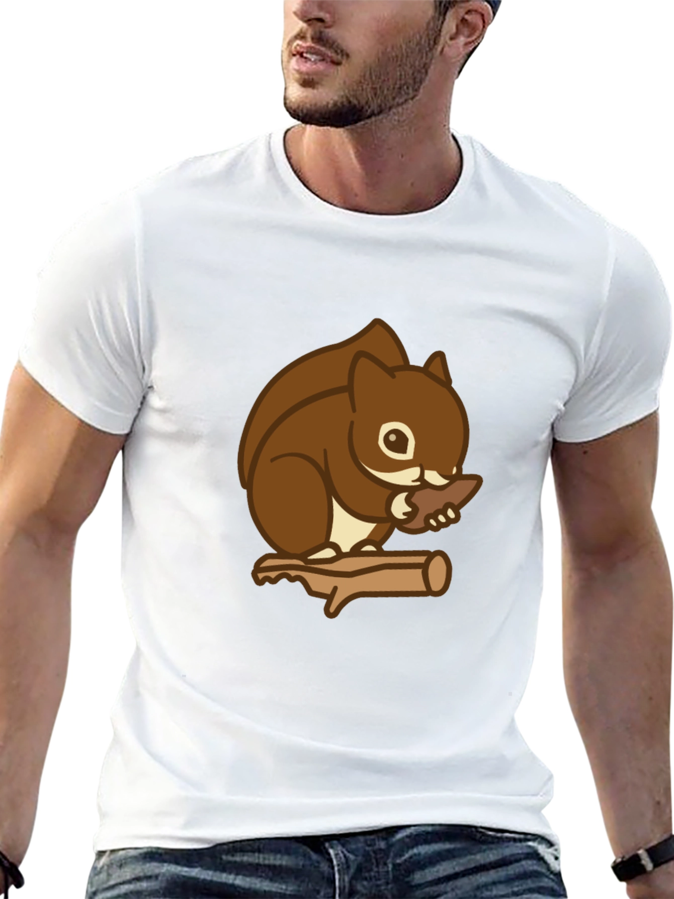 Squirrel on Branch Graphic Tee
