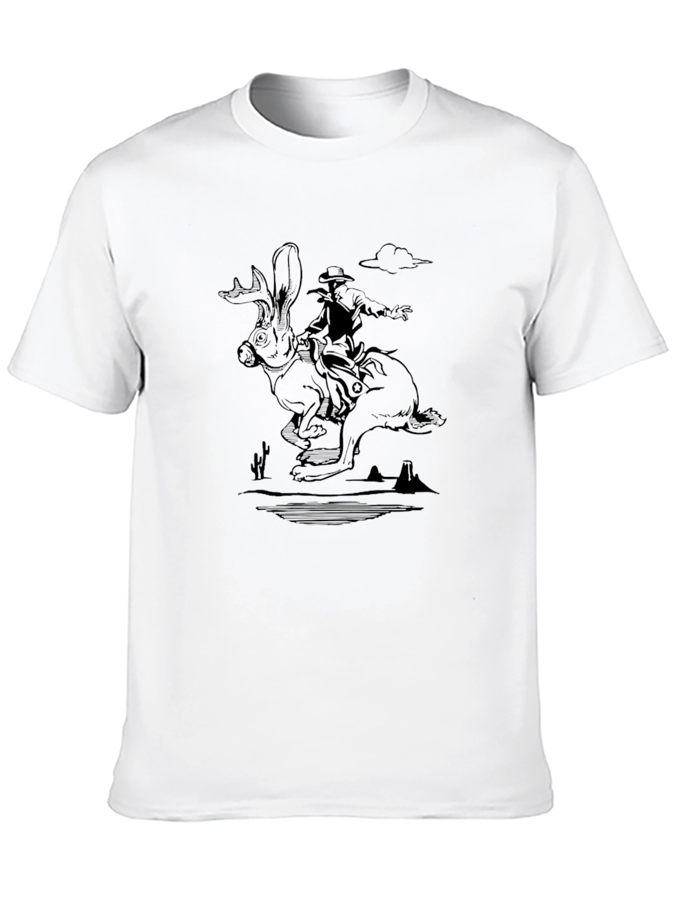 Jackalope Cowboy Black T-Shirt