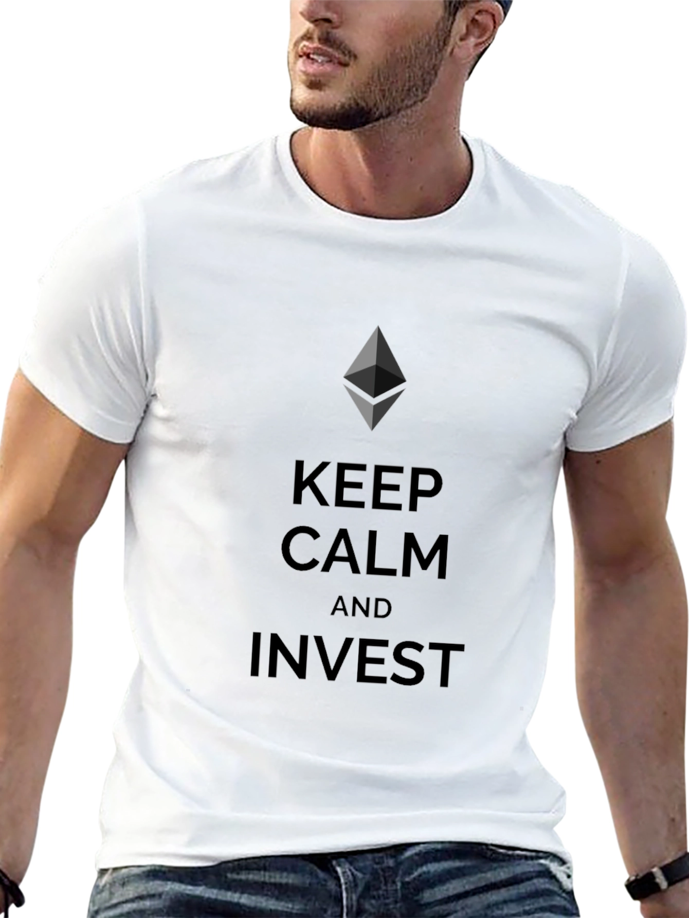 Keep Calm & Invest Black T-Shirt