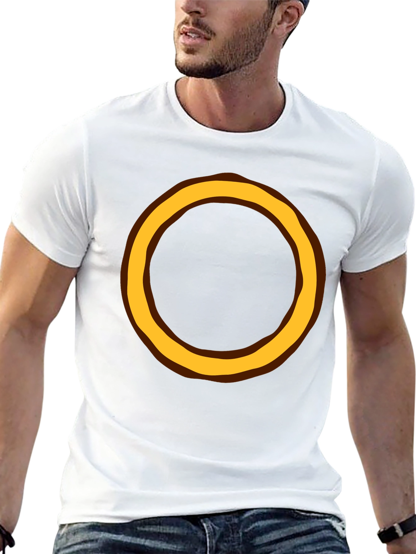 Circular Design Black T-Shirt