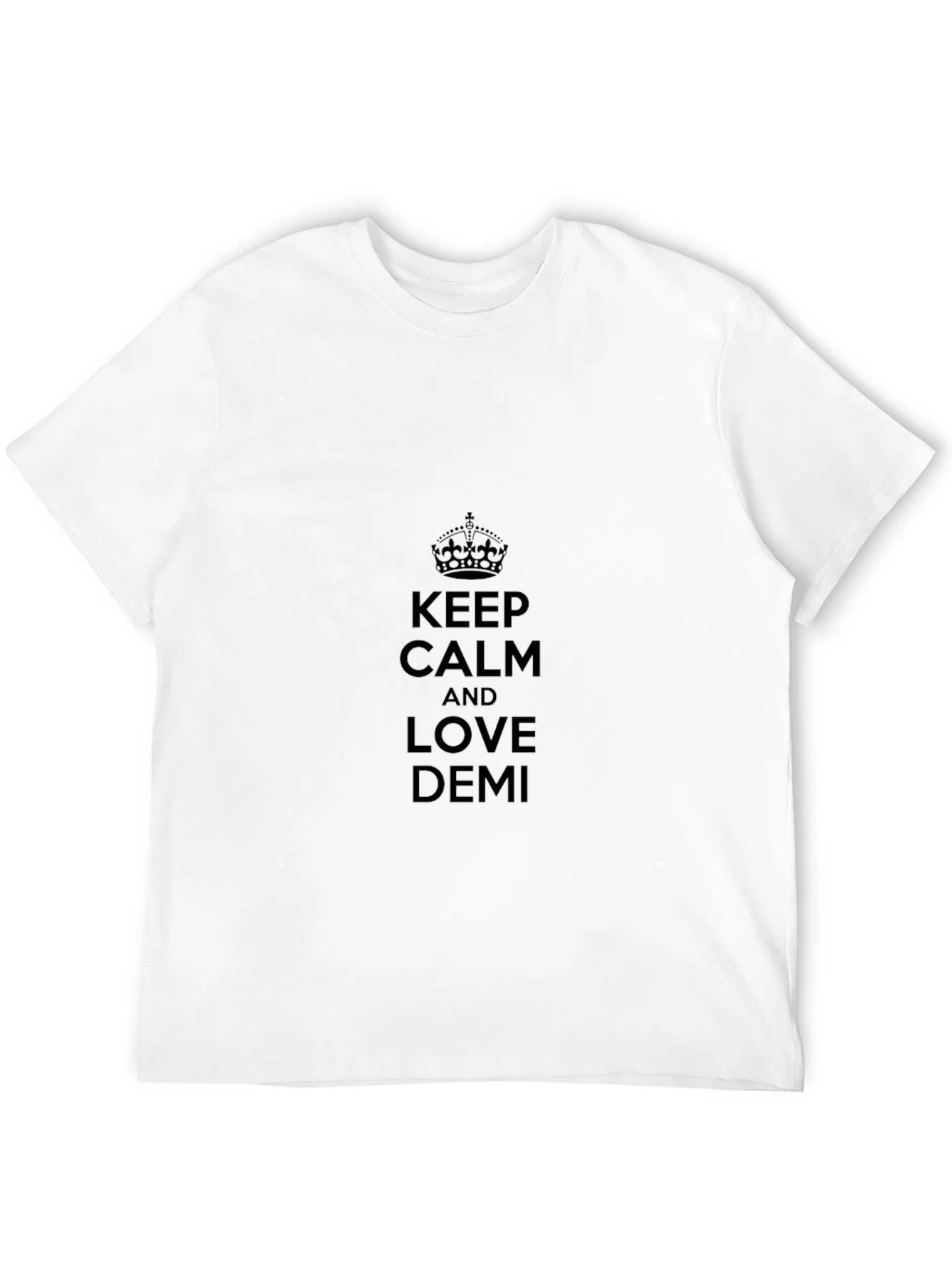 Keep Calm and Love Demi Black T-Shirt
