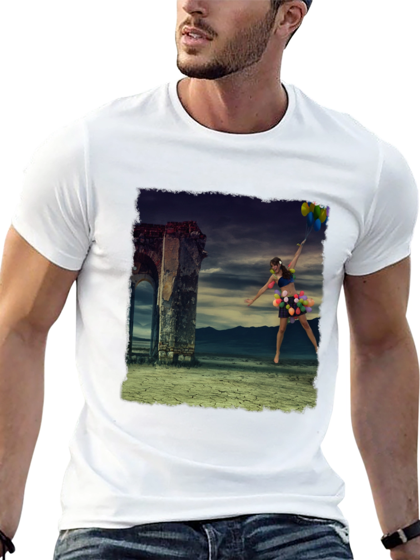 Surreal Balloon Girl Graphic Tee