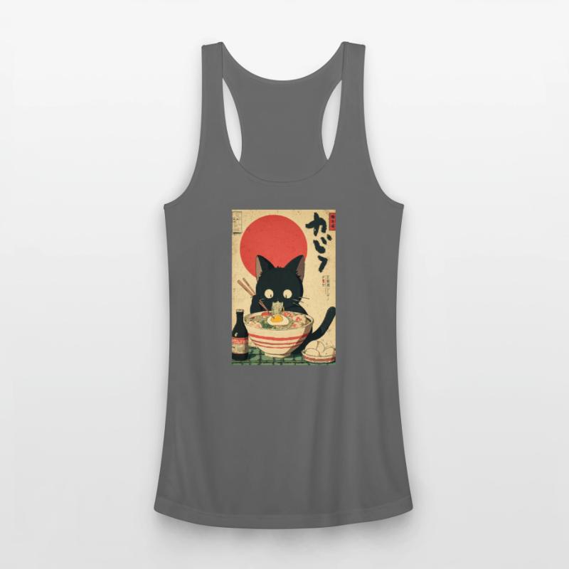 Ramen Cat Retro Poster