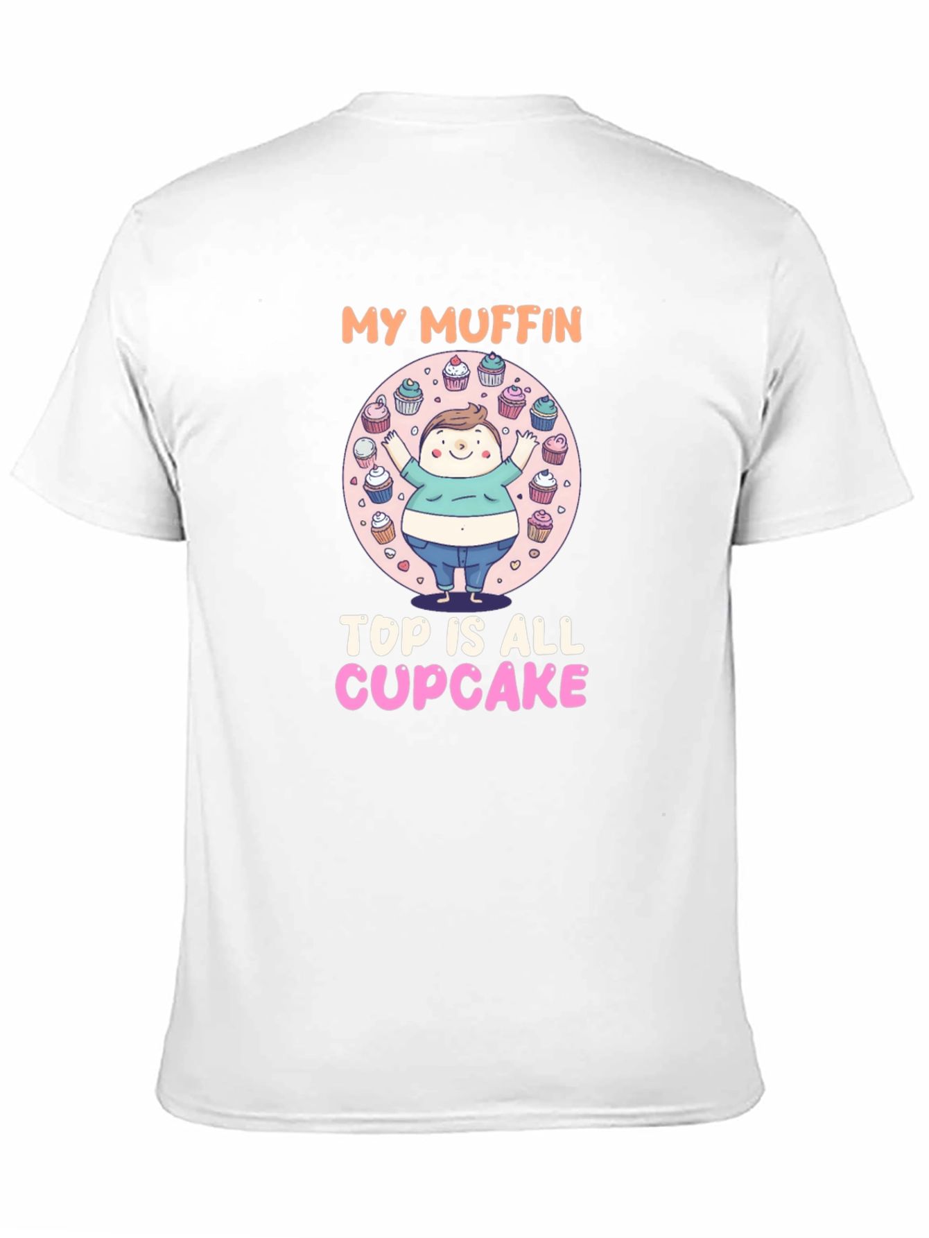 My Muffin Top is All Cupcake Black T-Shirt