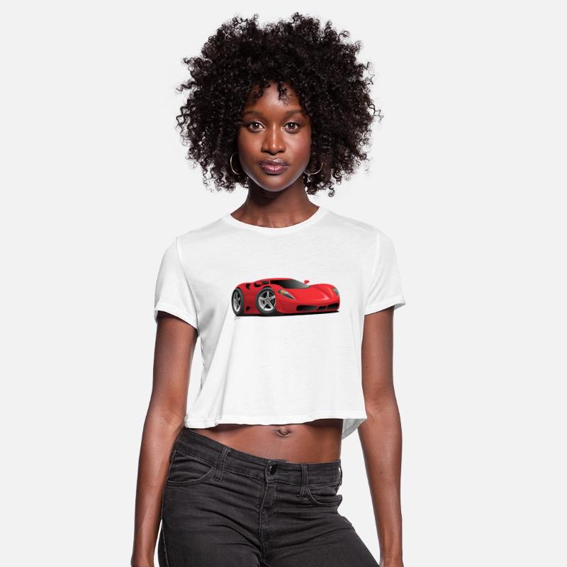 Red Hot European Style Sports-Car Cartoon