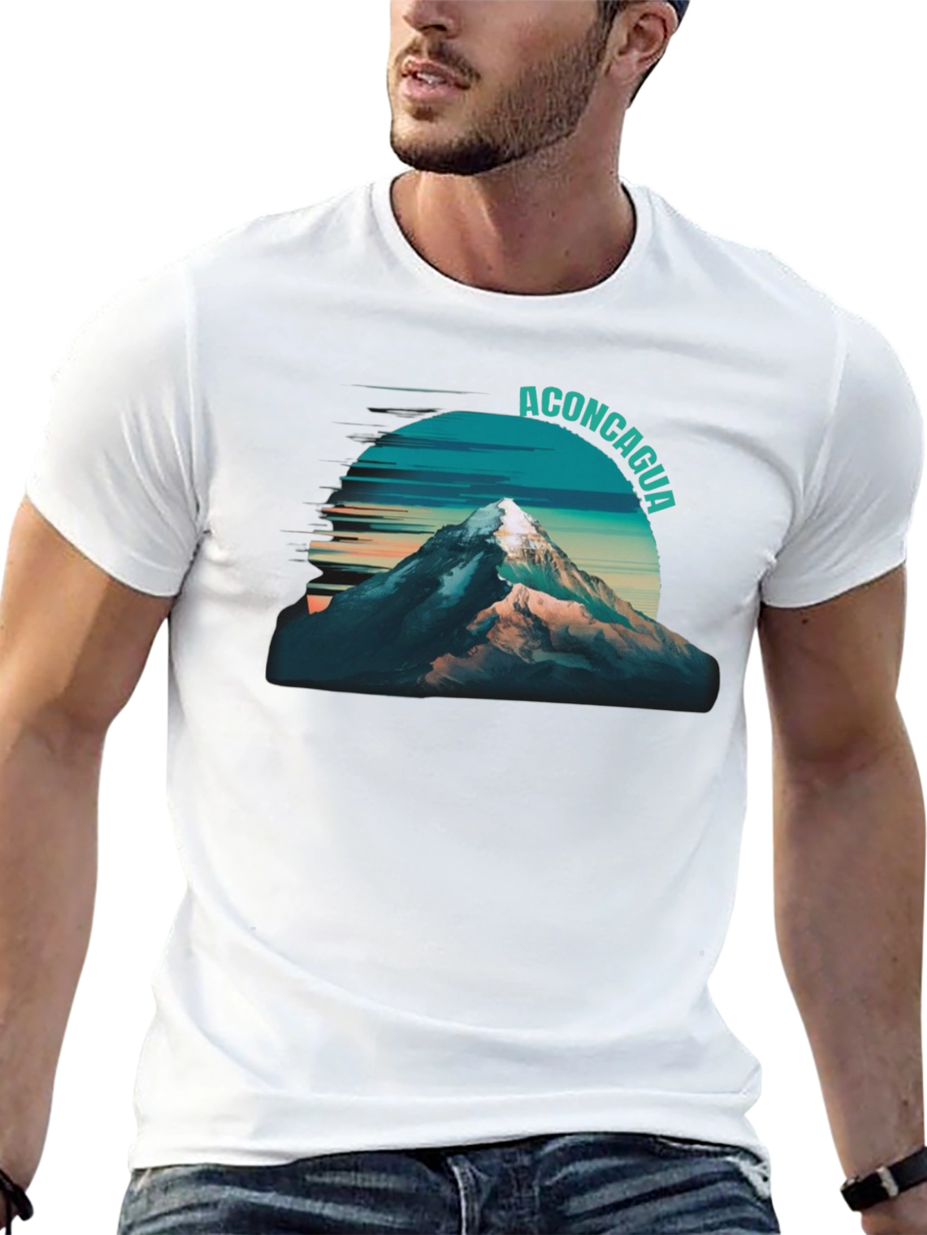 Aconcagua Mountain Graphic Tee - Black