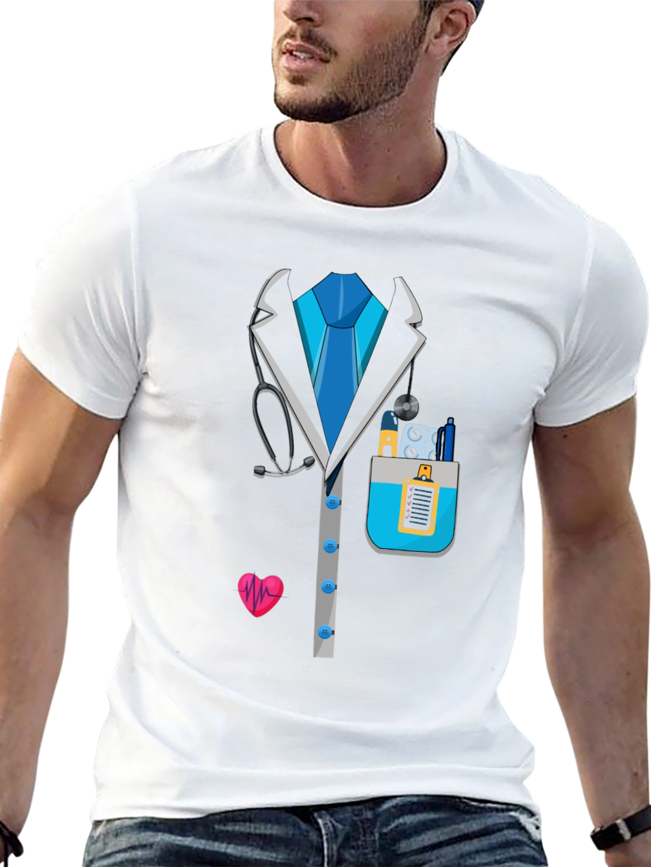 Doctor Costume T-Shirt - Novelty Medical Design
