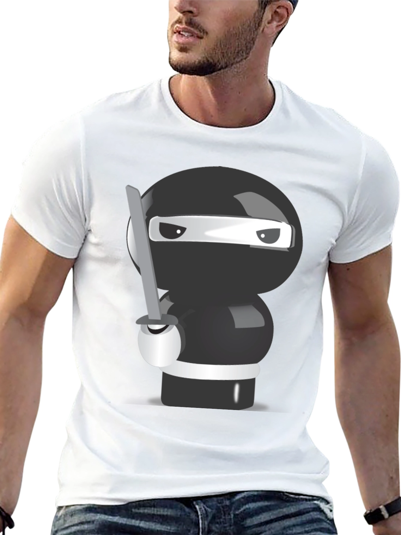 Ninja Cartoon Graphic T-Shirt