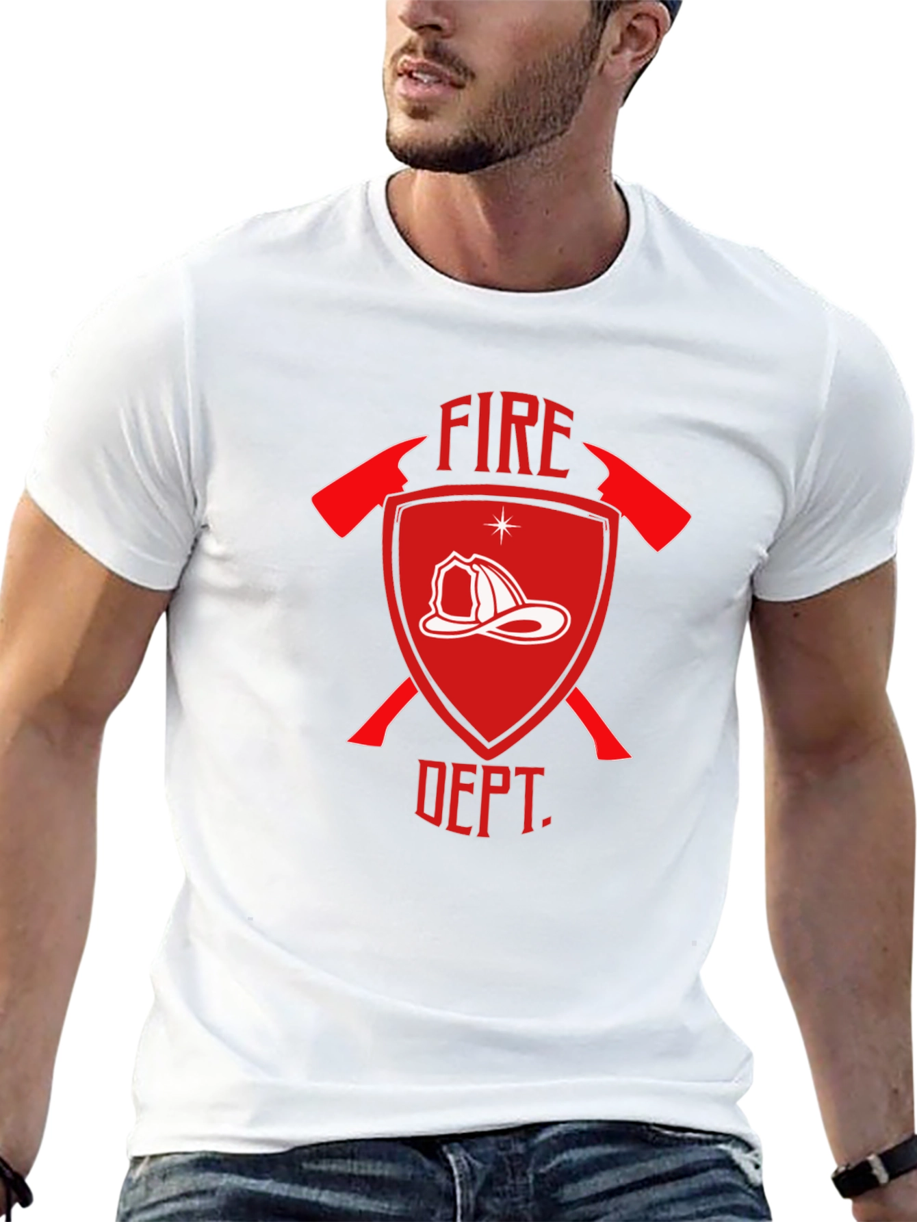 Fire Dept. Graphic Tee - Firefighter Tribute Shirt