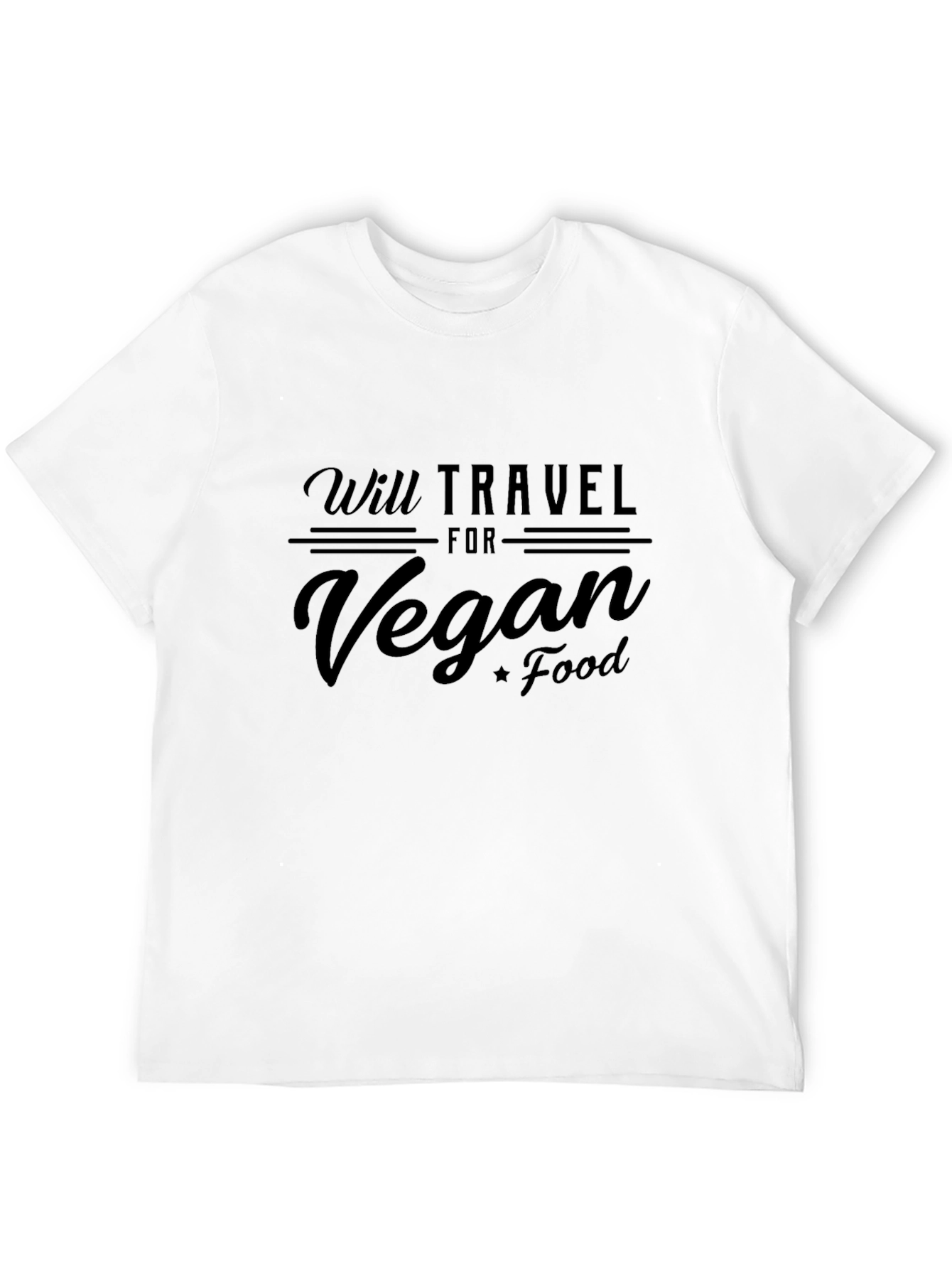 Vegan Food Travel T-Shirt - Black