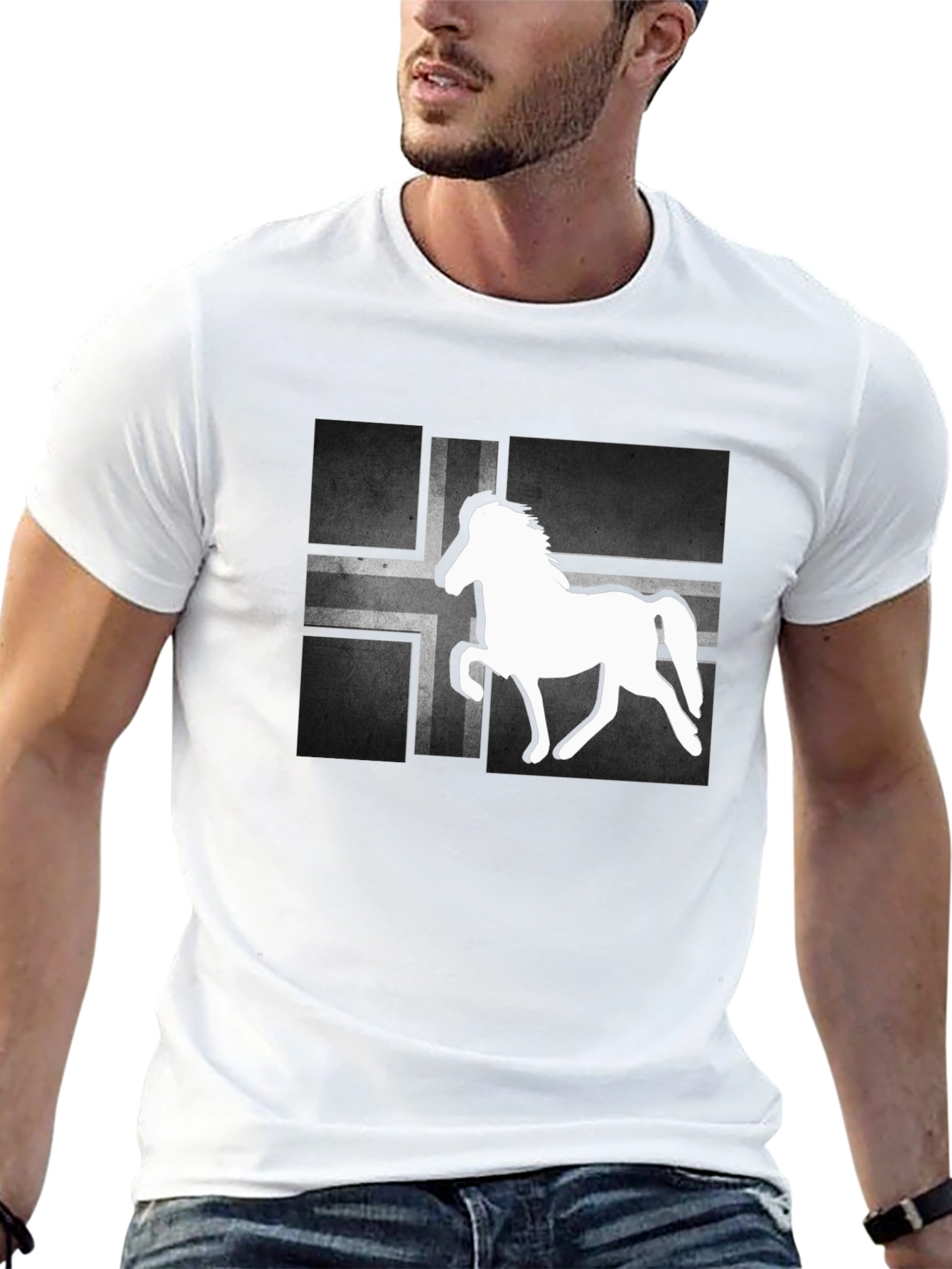 Icelandic Horse Flag Graphic T-Shirt