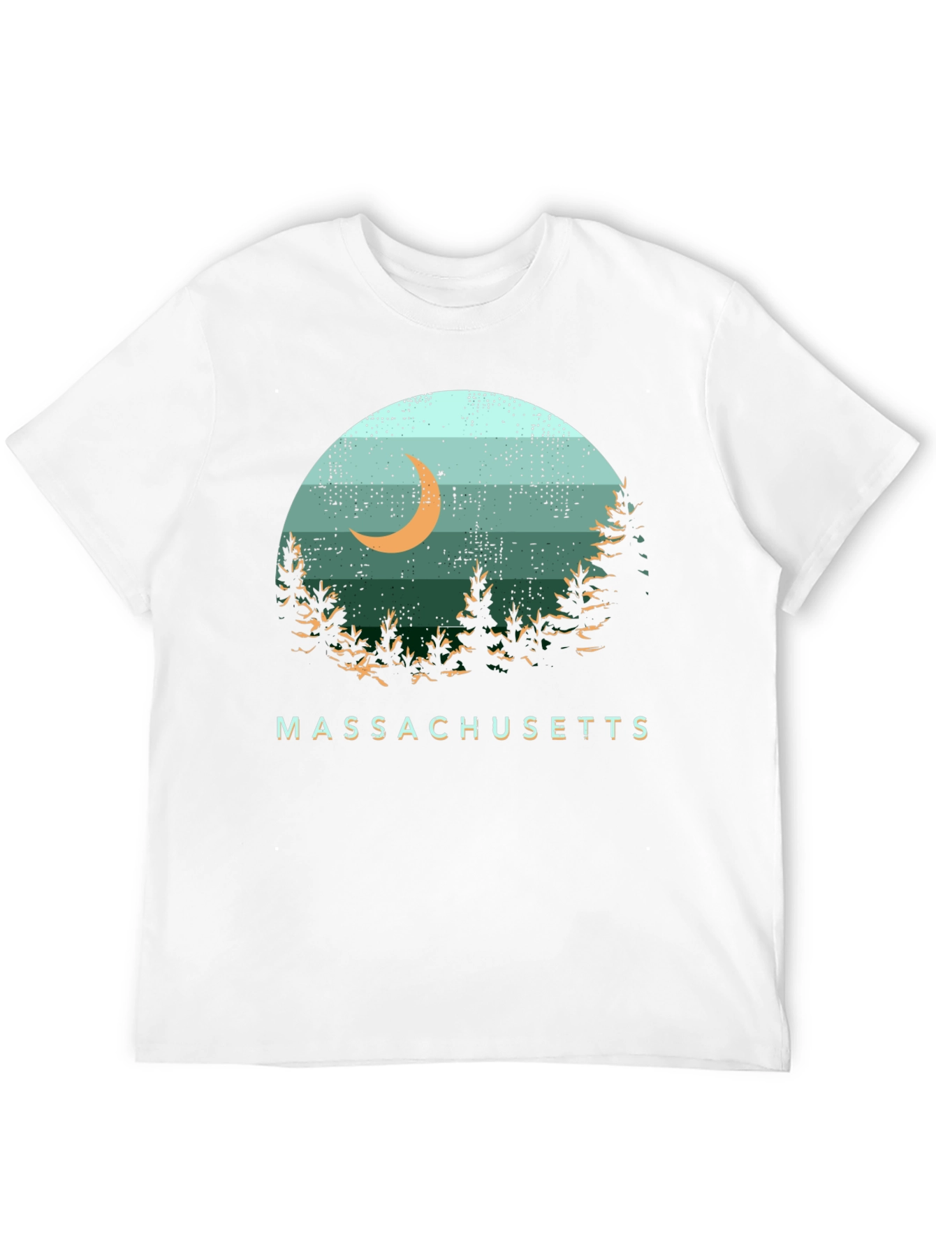 Massachusetts Forest Graphic Tee - Soft Cotton Blend