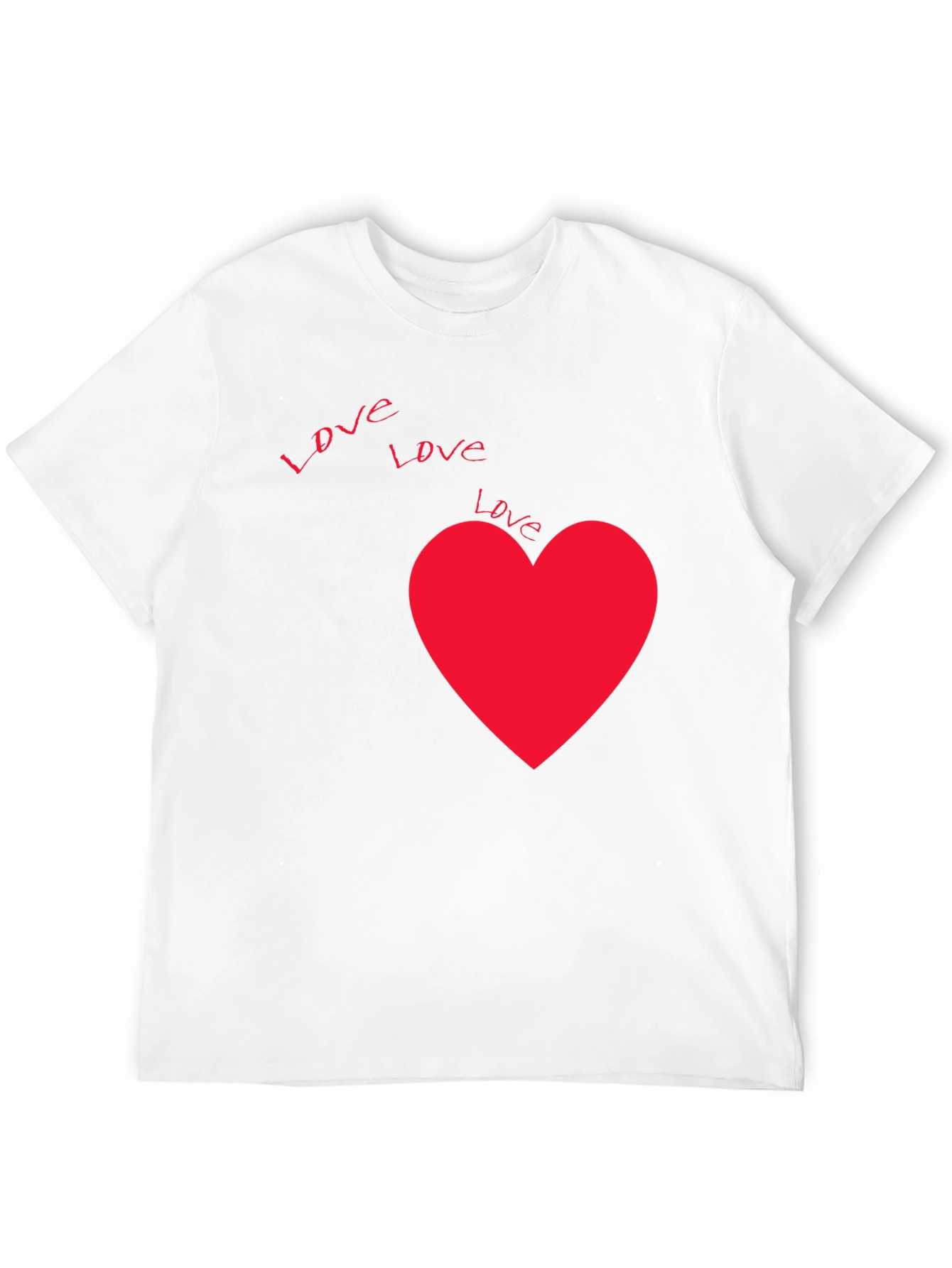 Love Heart Graphic Black T-Shirt