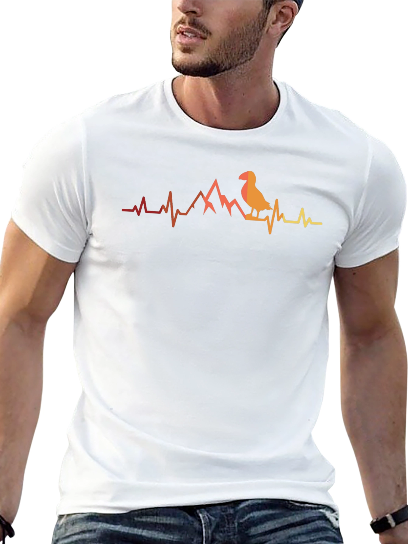Puffin Mountain Heartbeat Graphic Tee