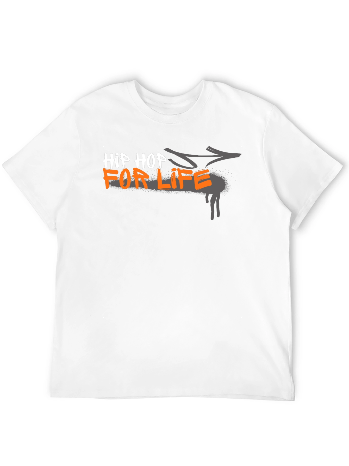 Hip Hop For Life Graphic Black T-Shirt