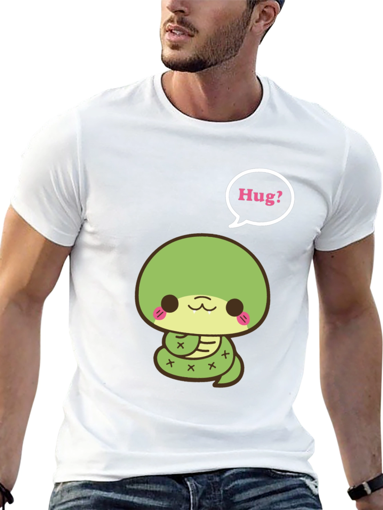 Kawaii Snake Hug? T-Shirt - Cute Reptile Tee
