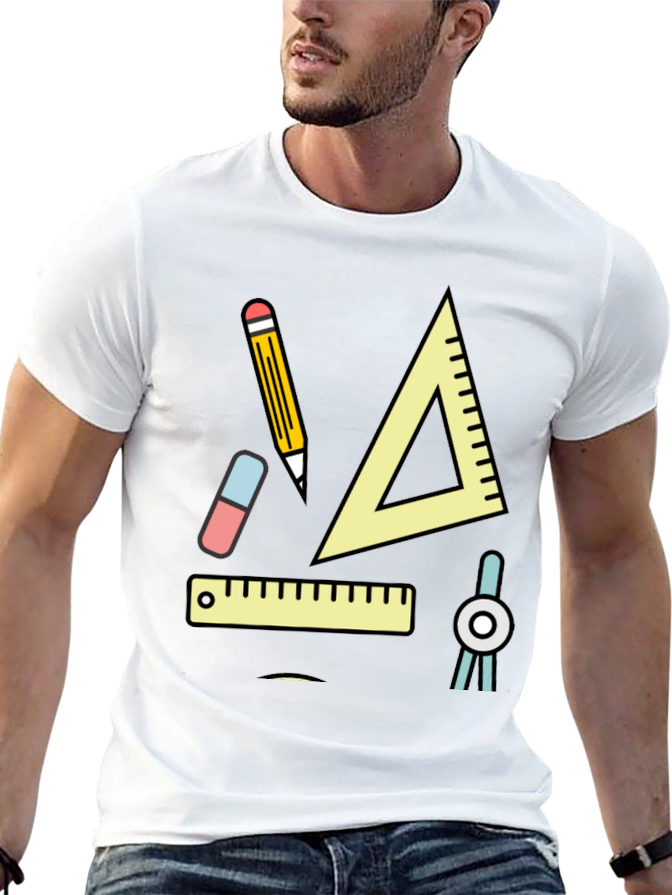 Geometry Tools Graphic Tee - Black Cotton Shirt