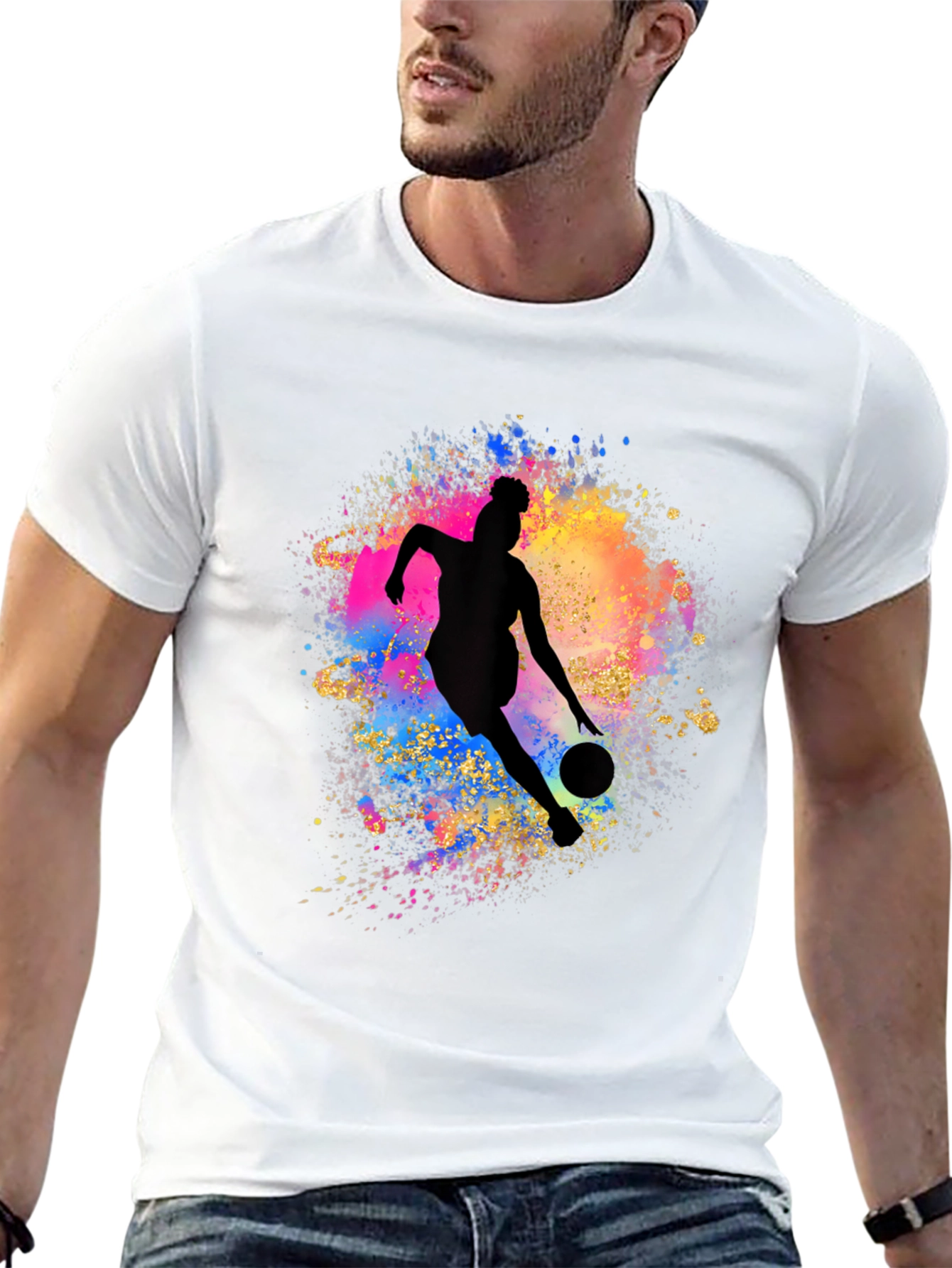 Soccer Girl Splash Graphic Tee
