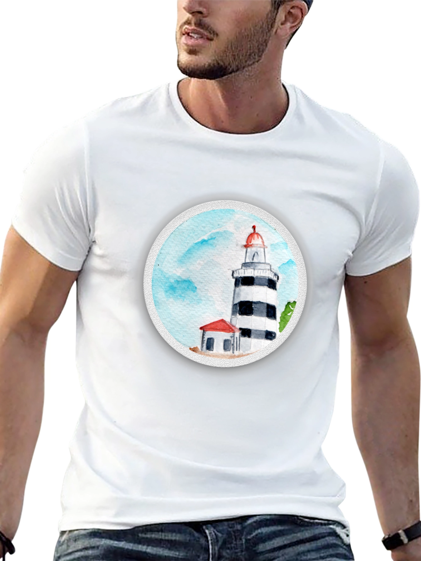 Lighthouse Graphic Print Tee - Classic Comfort