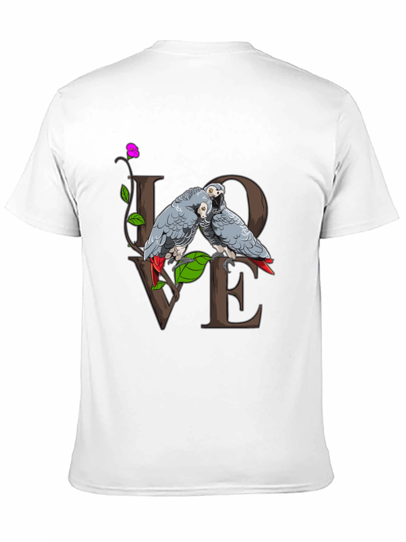 Lovebirds Parrot Graphic Tee - Unique Animal Lover Design