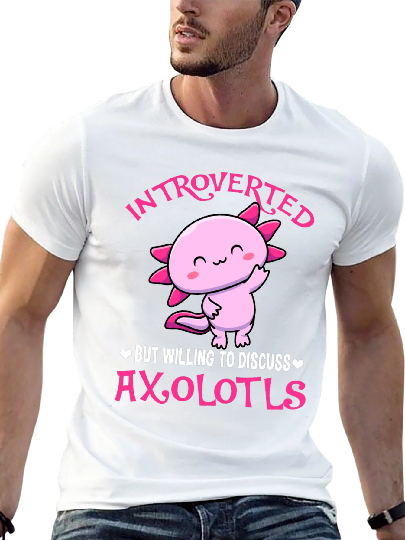 Introverted Axolotl T-Shirt - Cute and Comfy!