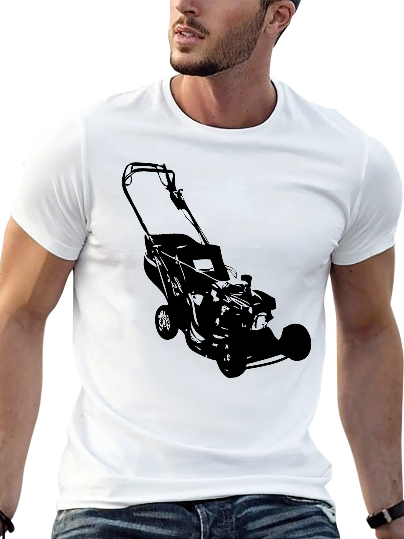 Lawn Mower Graphic Tee - Black