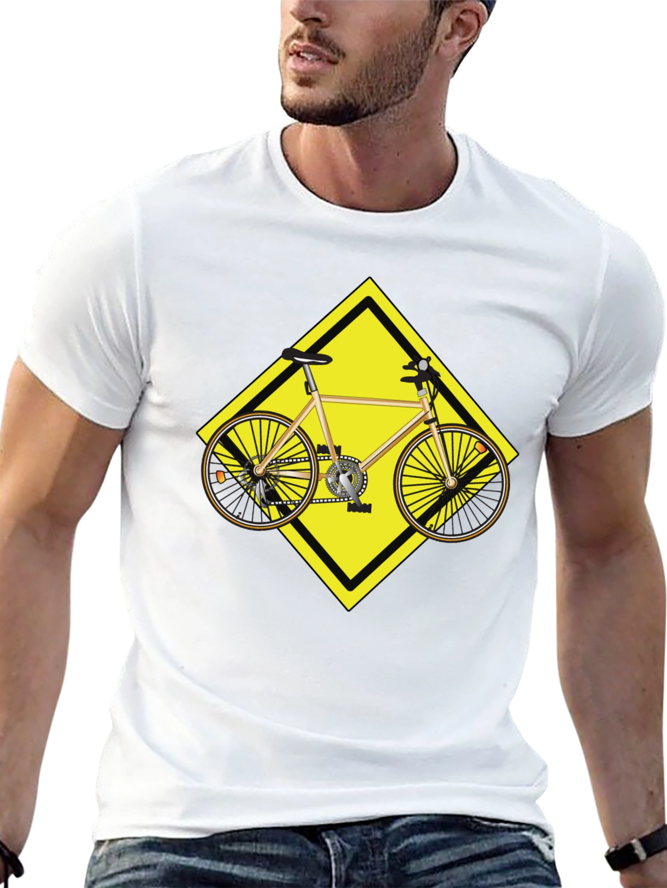 Bike Warning Sign Graphic Tee