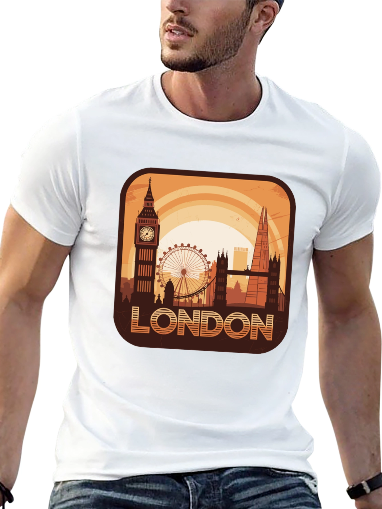 London Skyline Graphic Tee - Cityscape Design
