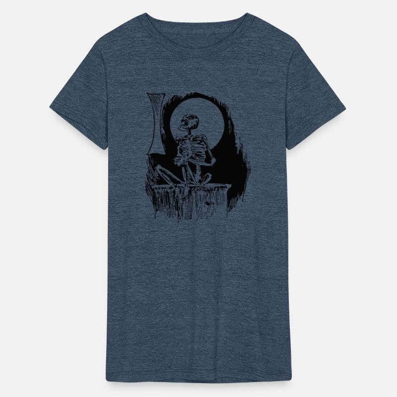 Skeleton waiting and Moon Halloween