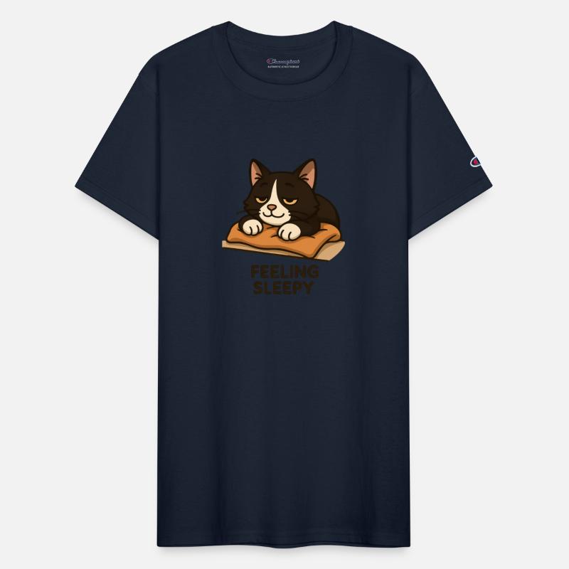 Sleepy Cat Relaxation Illustration