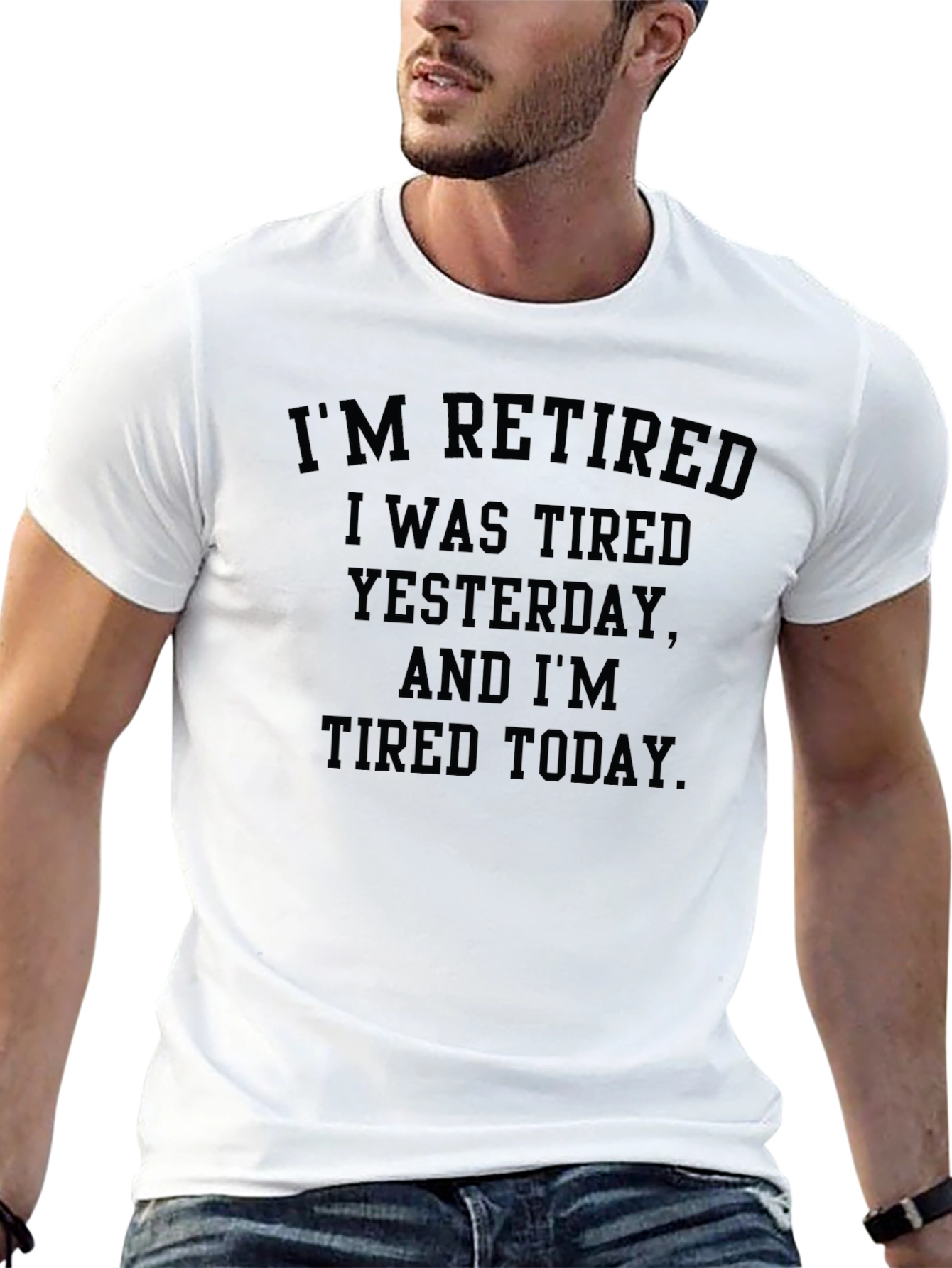 Retired and Tired T-Shirt - Black
