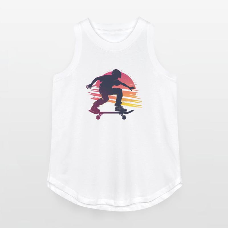 Sunset Skateboarder Urban Vibes