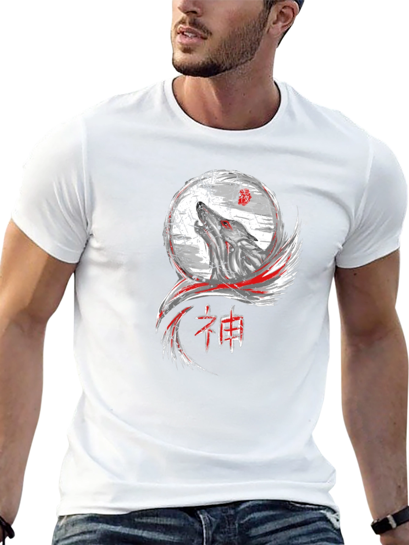 Wolf Moon T-Shirt - Graphic Tee for Men