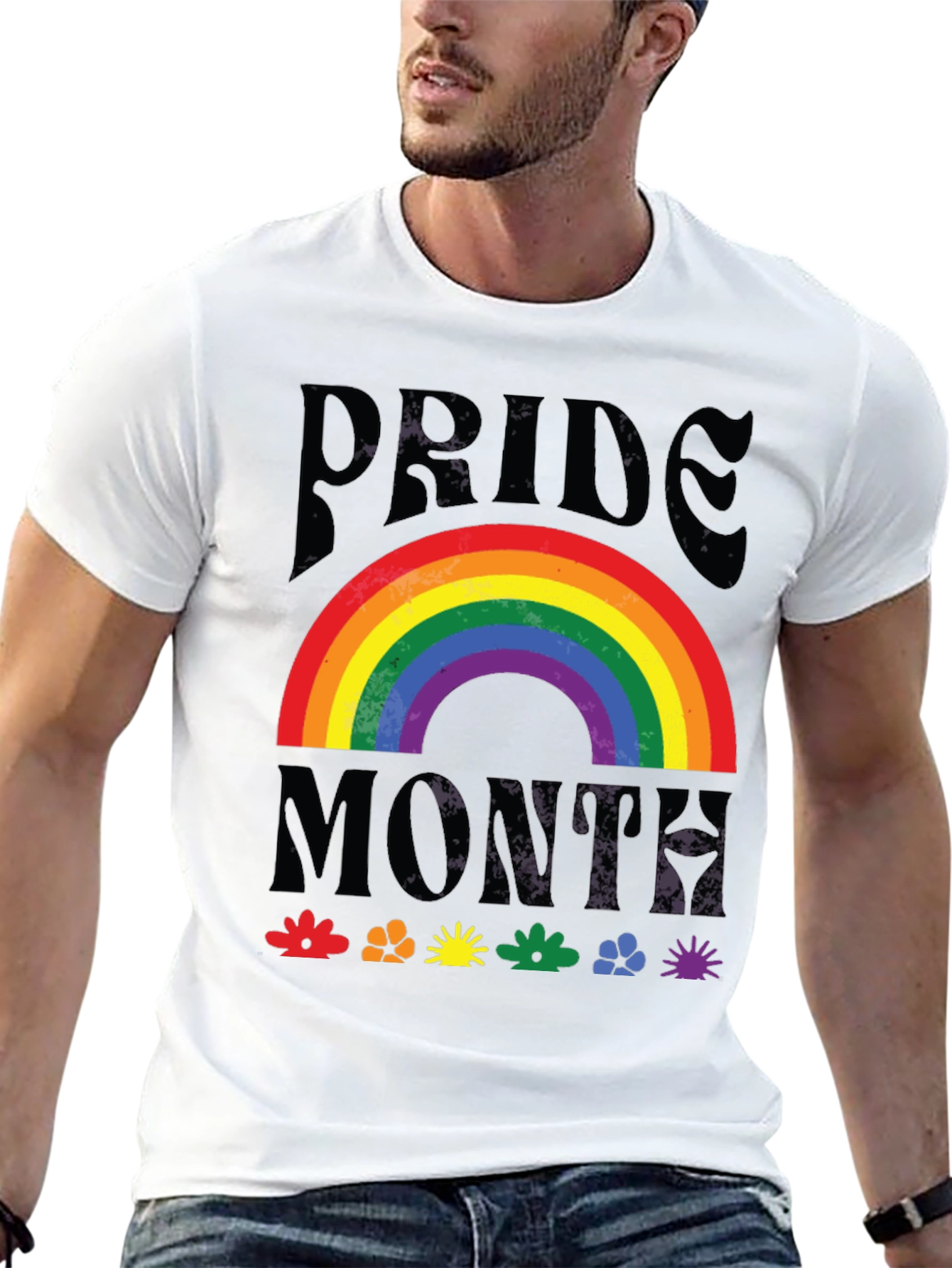 Pride Month Rainbow Graphic T-Shirt