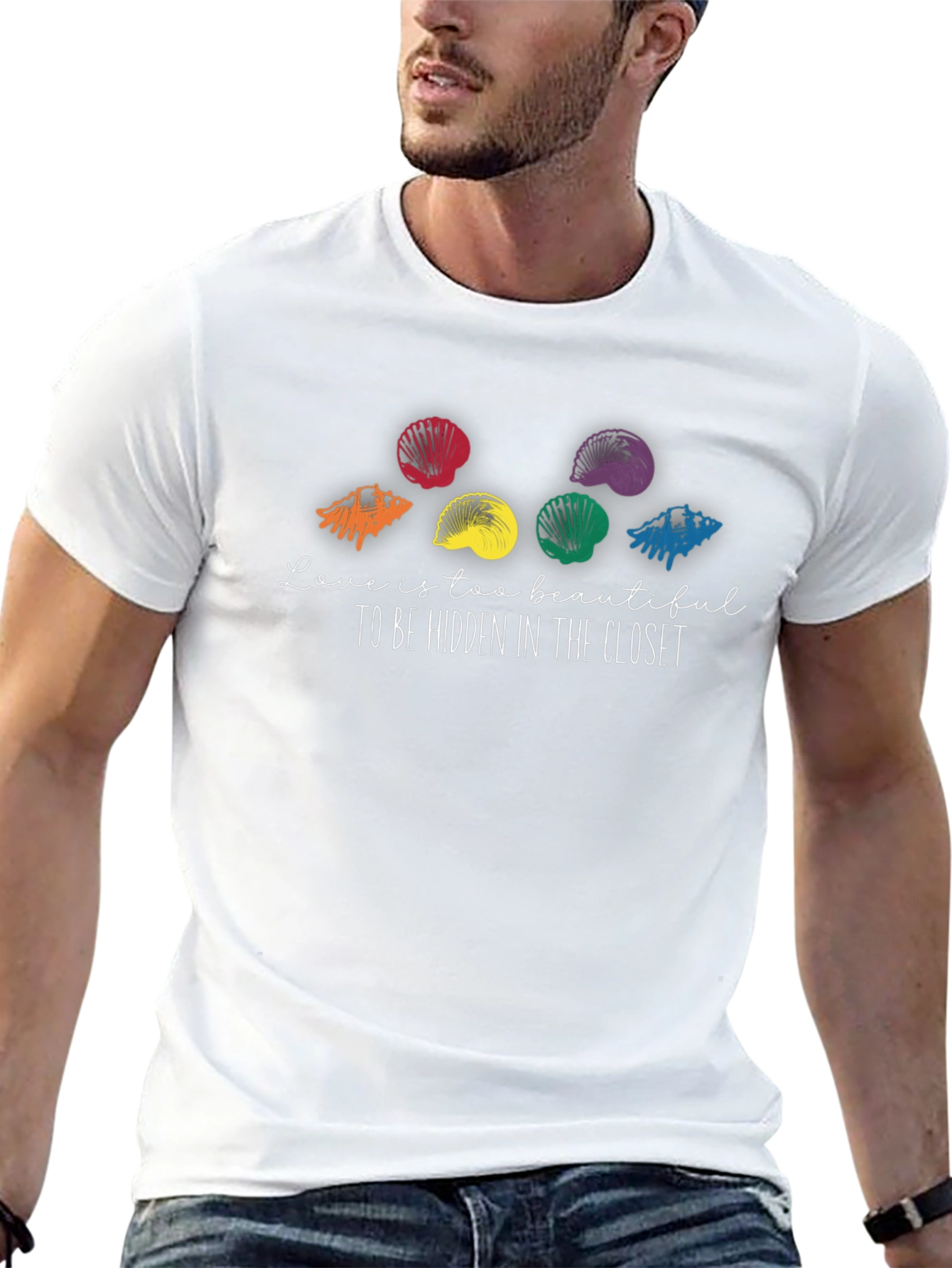 Pride Seashell T-Shirt: Love is Too Beautiful!