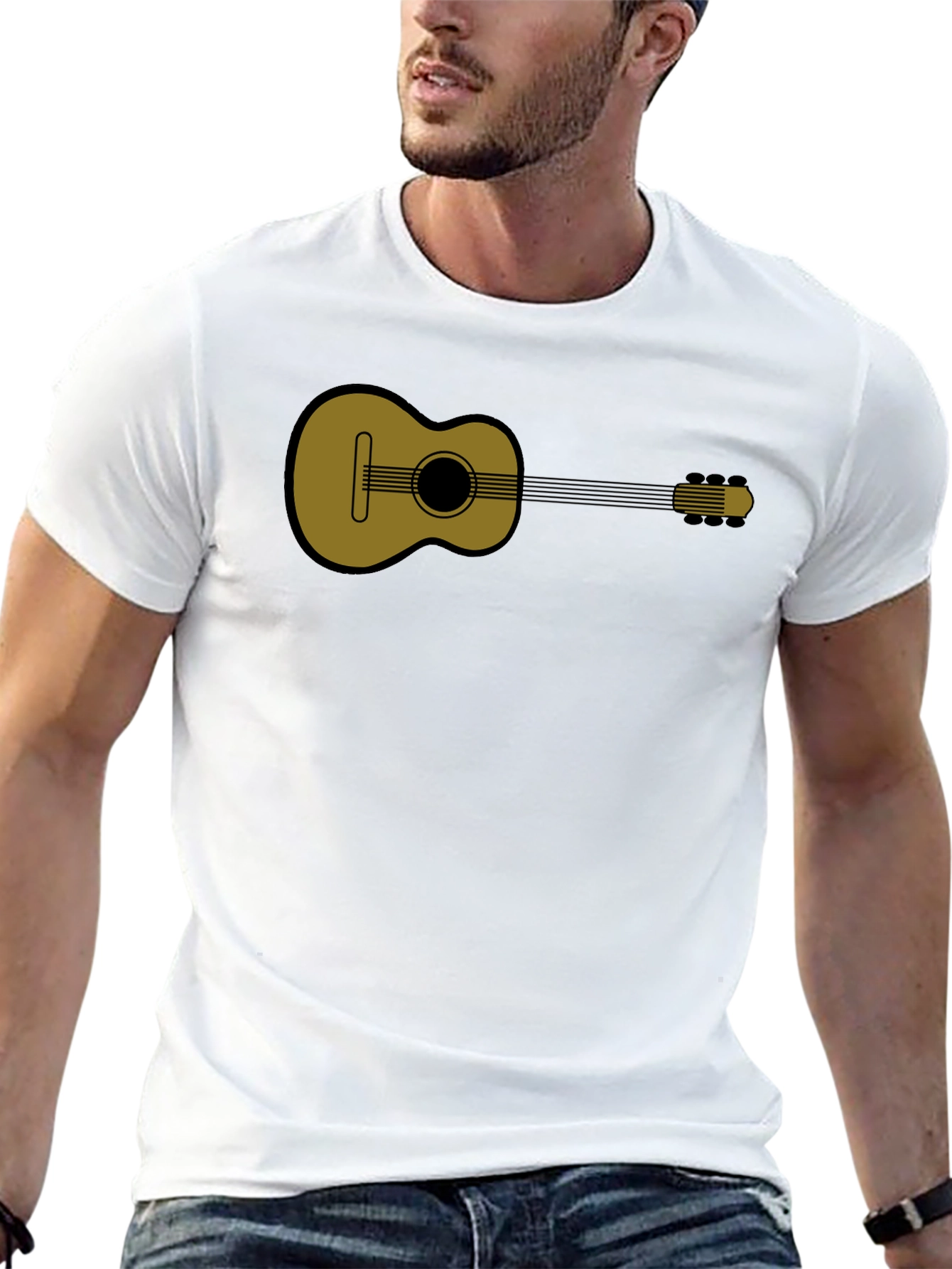 Guitar Graphic Tee - Classic Musical Style