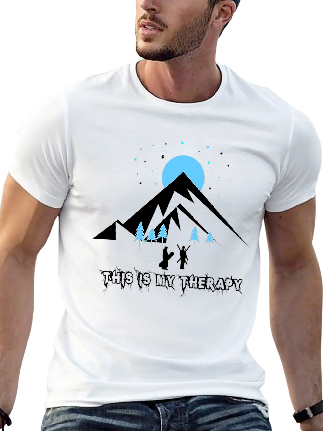 Mountain Therapy Black Graphic Tee