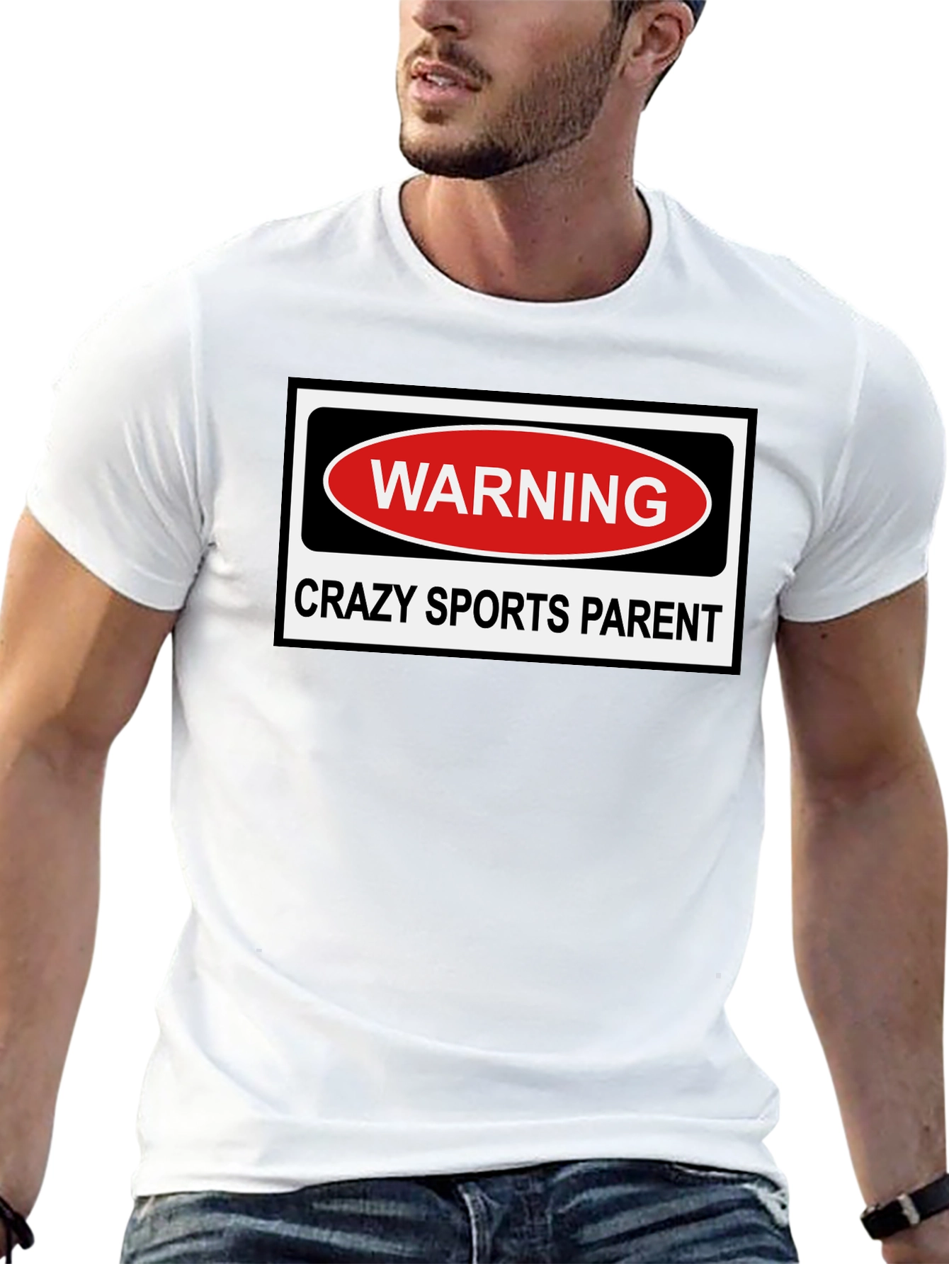 Crazy Sports Parent Warning Graphic T-Shirt