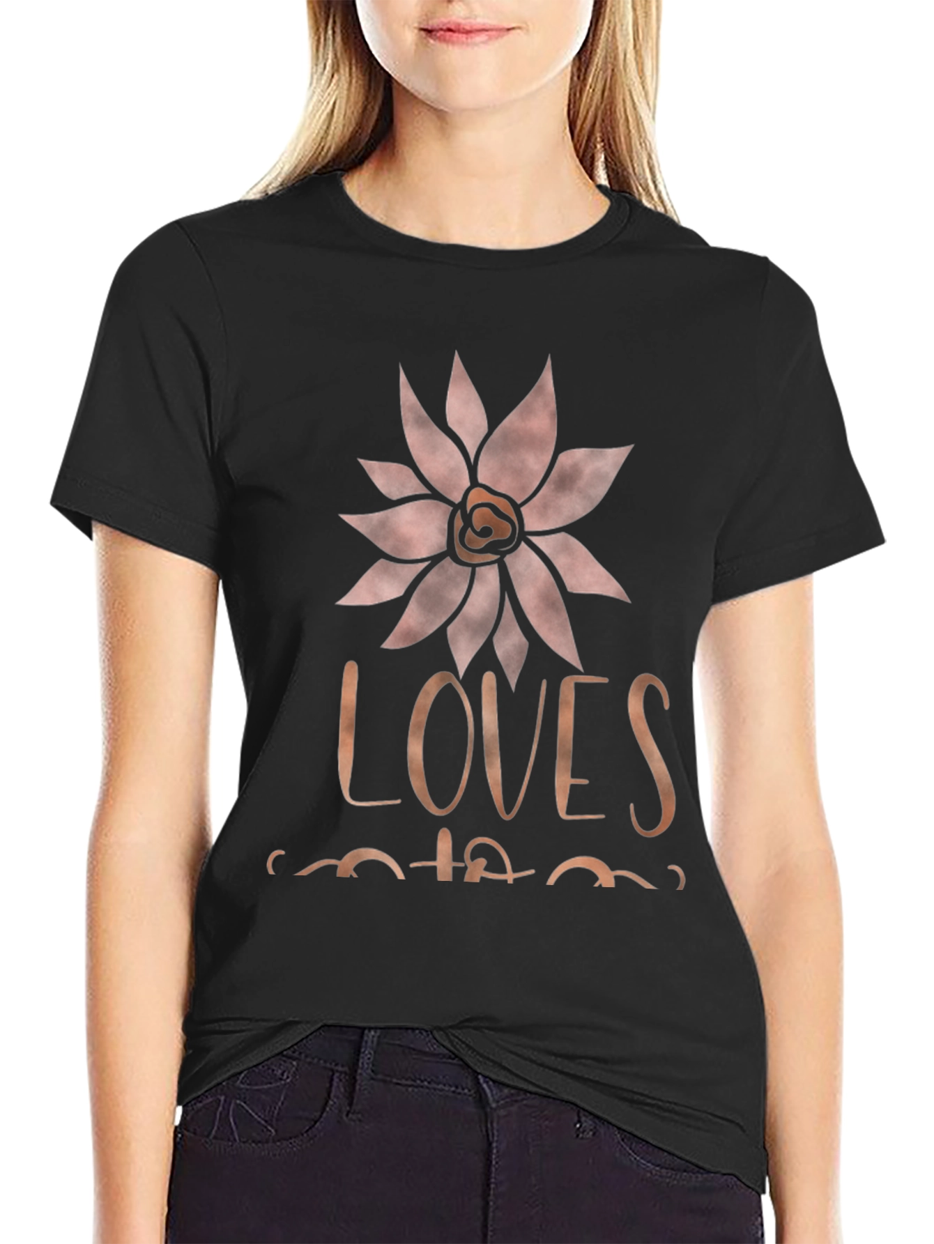 Floral Loves Graphic Tee - Trendy Casual Wear