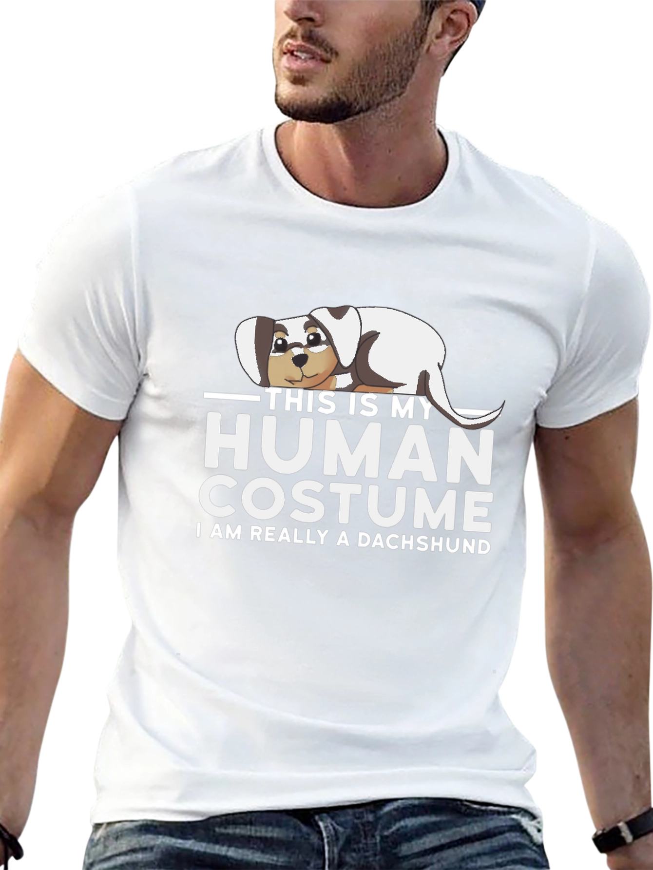 Funny Dachshund Human Costume T-Shirt