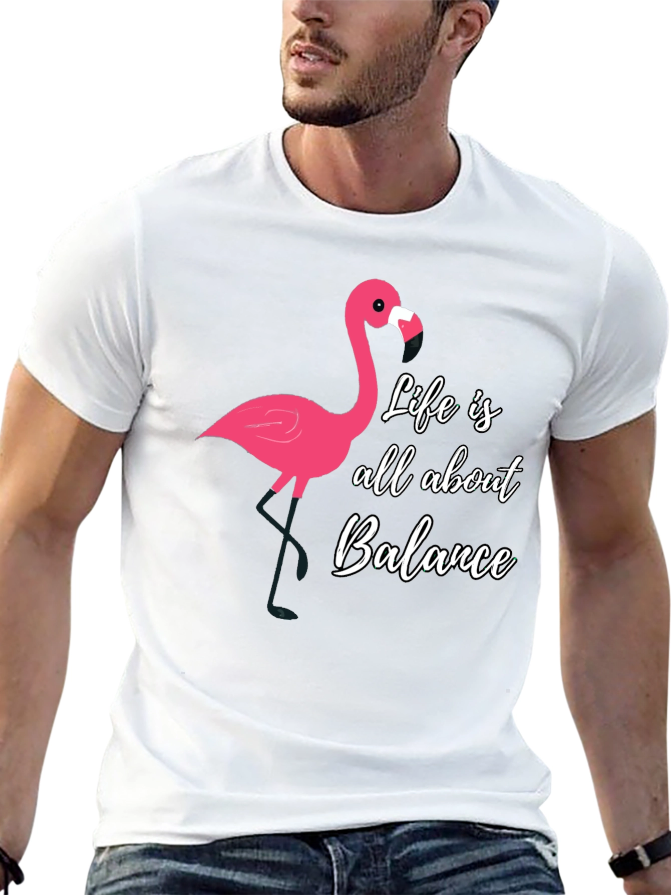 Life Balance Flamingo Graphic Tee - Mens