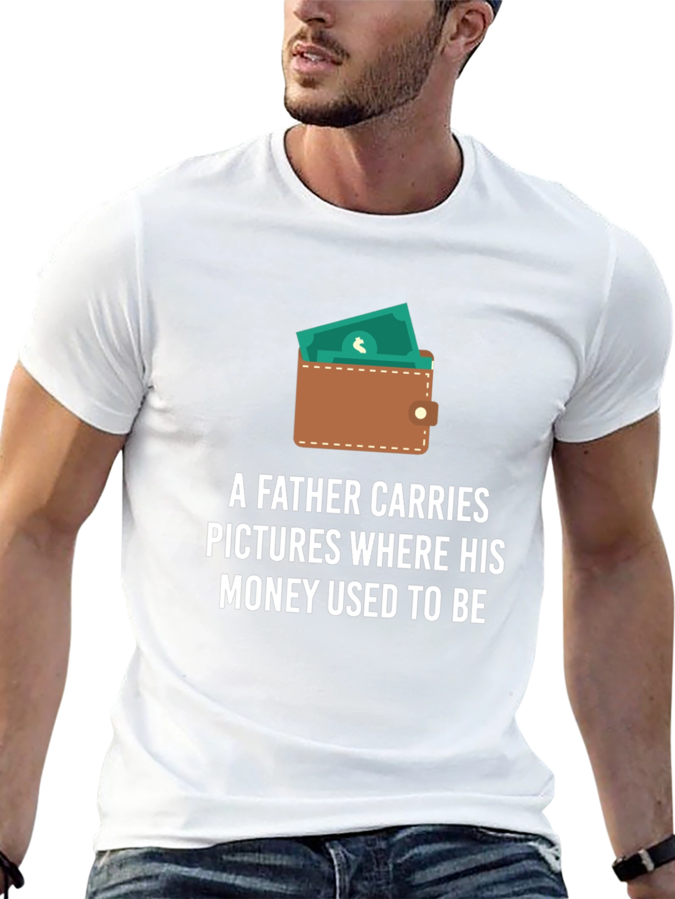 Funny Fathers Day T-Shirt: Money Used to Be