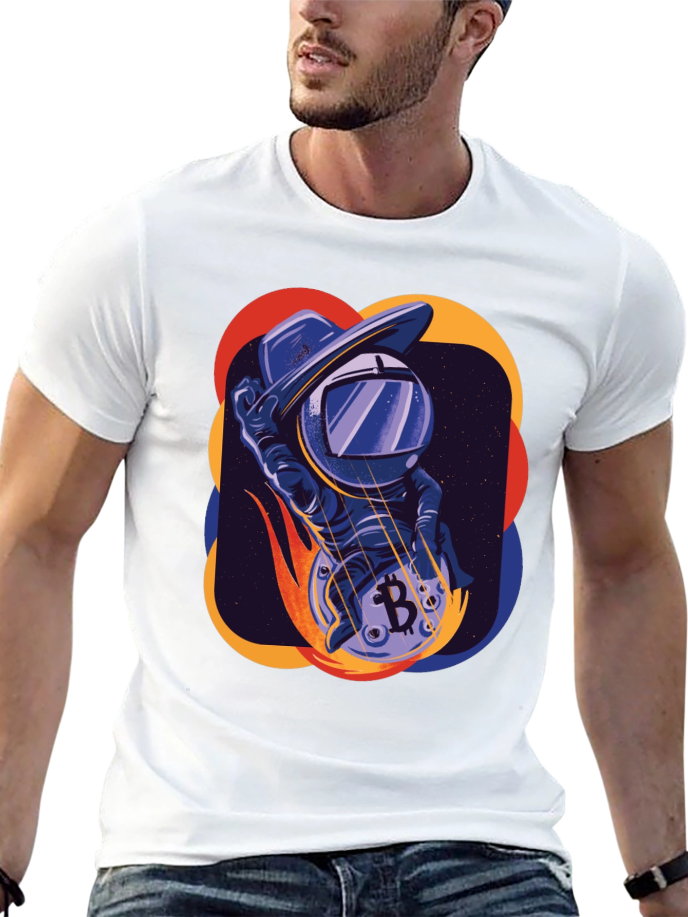 Bitcoin Astronaut Black Graphic Tee