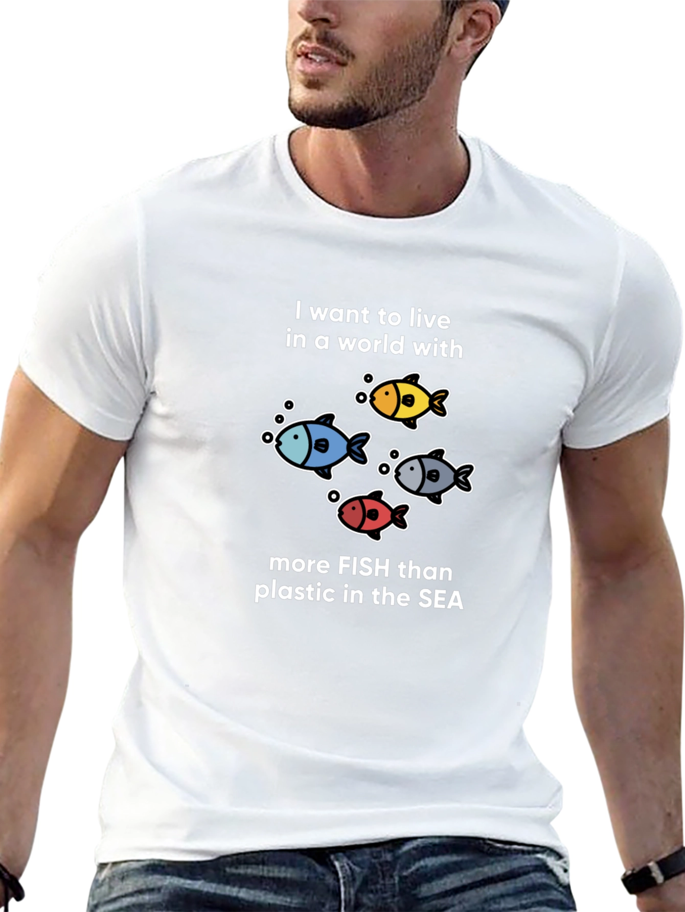 Fish Lovers T-Shirt: More Fish Than Plastic