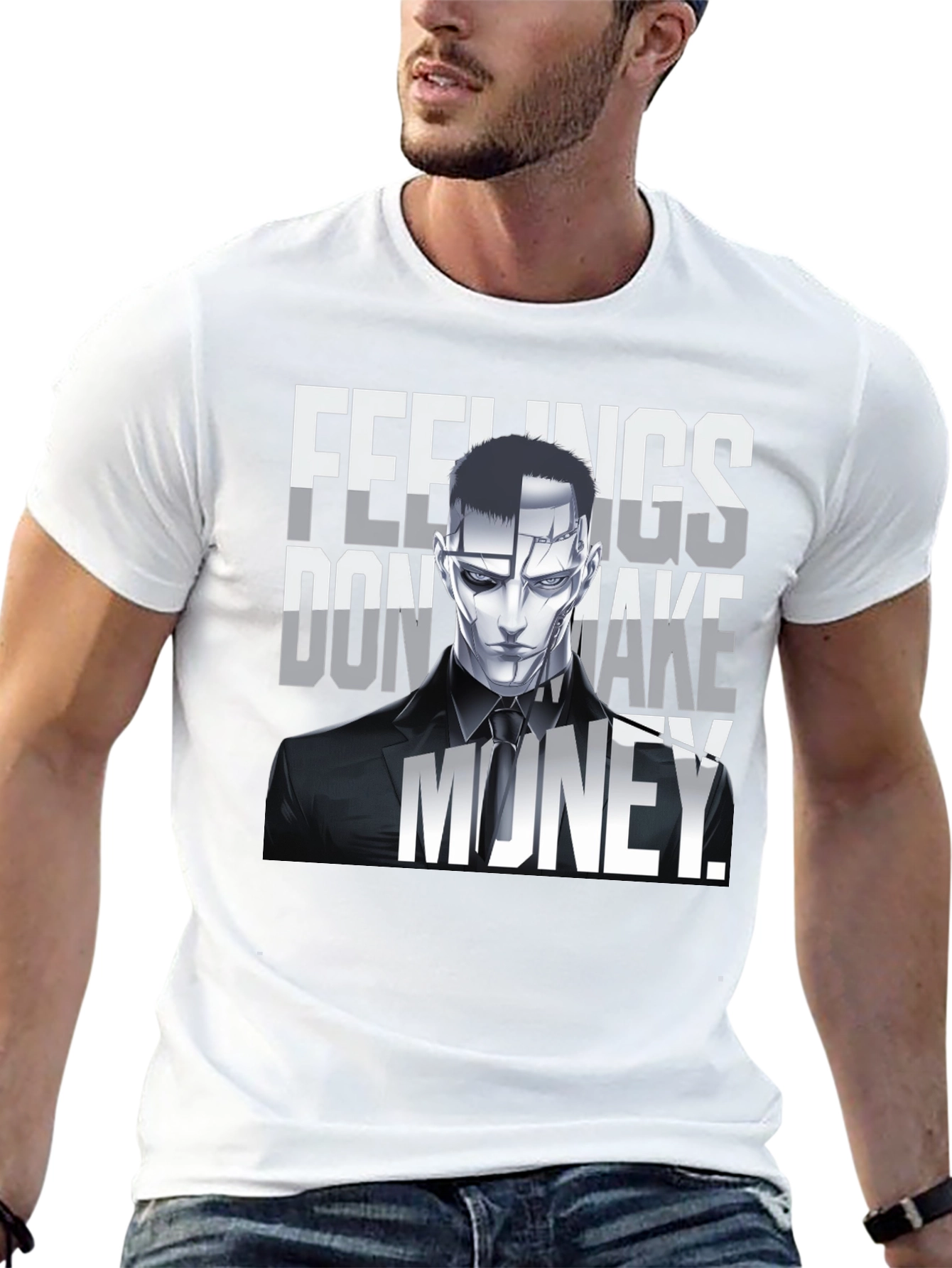 Feelings Dont Make Money Graphic T-Shirt
