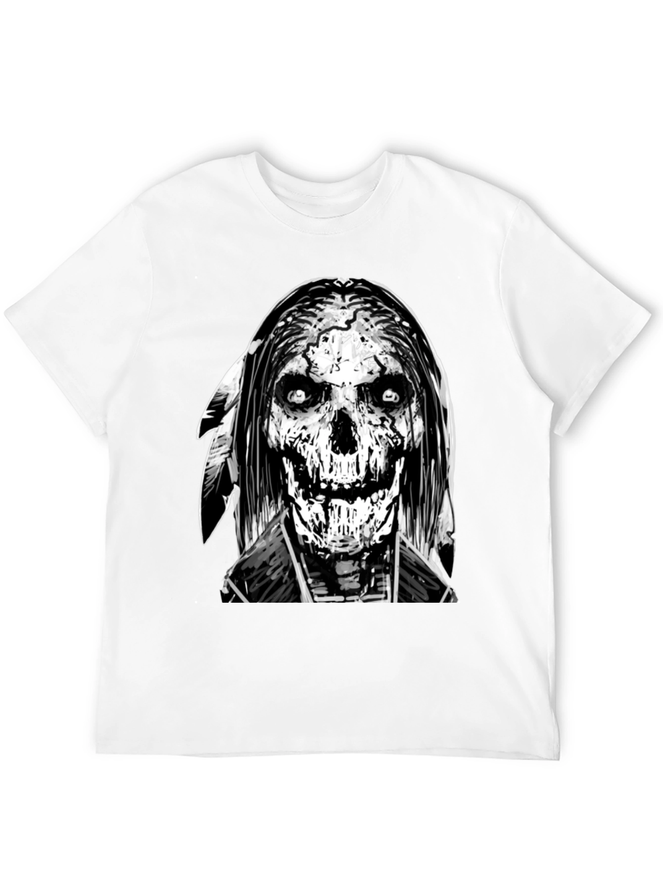 Grim Reaper Graphic Print Black T-Shirt