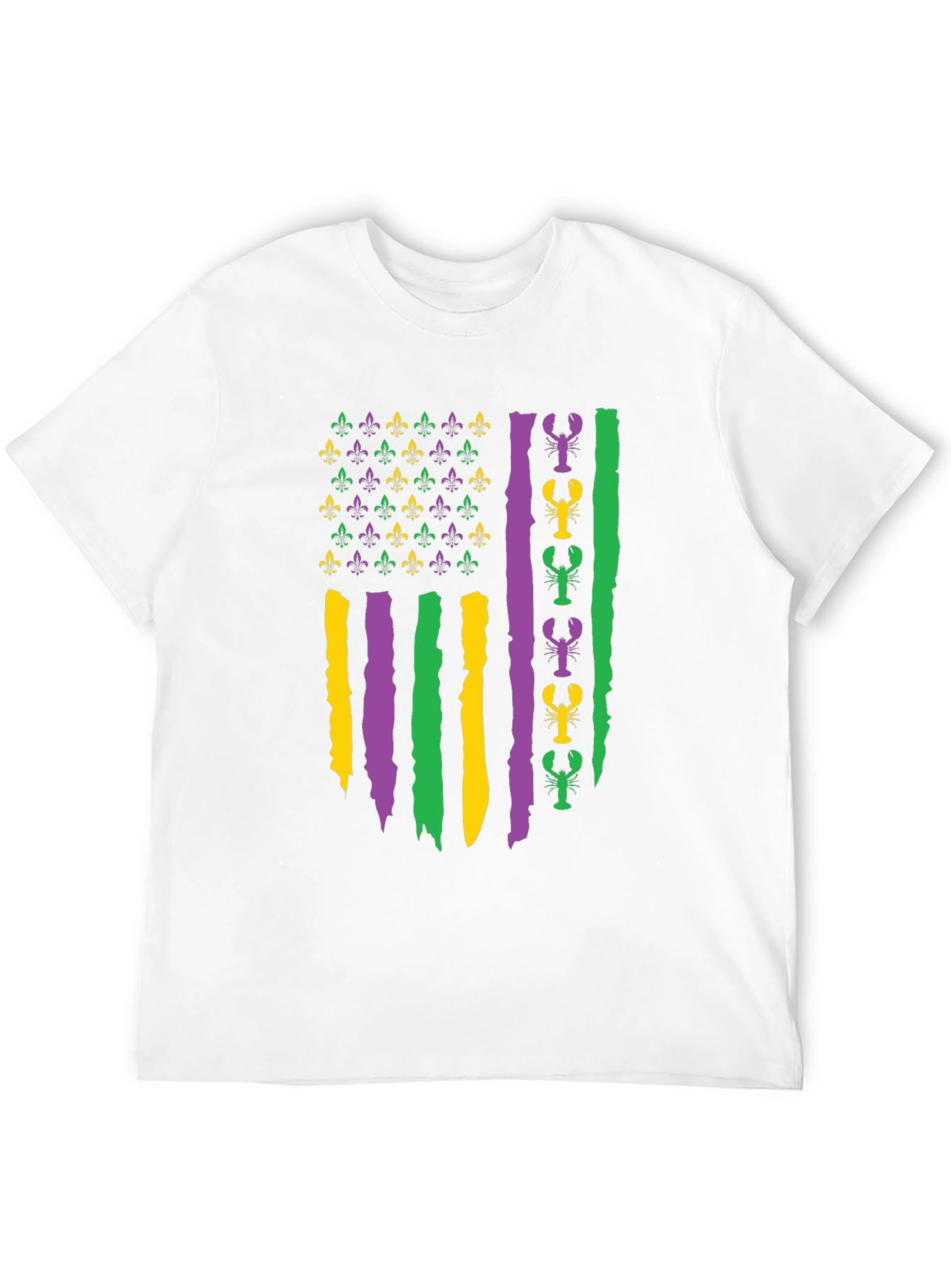 Mardi Gras Flag Lobster Graphic Tee