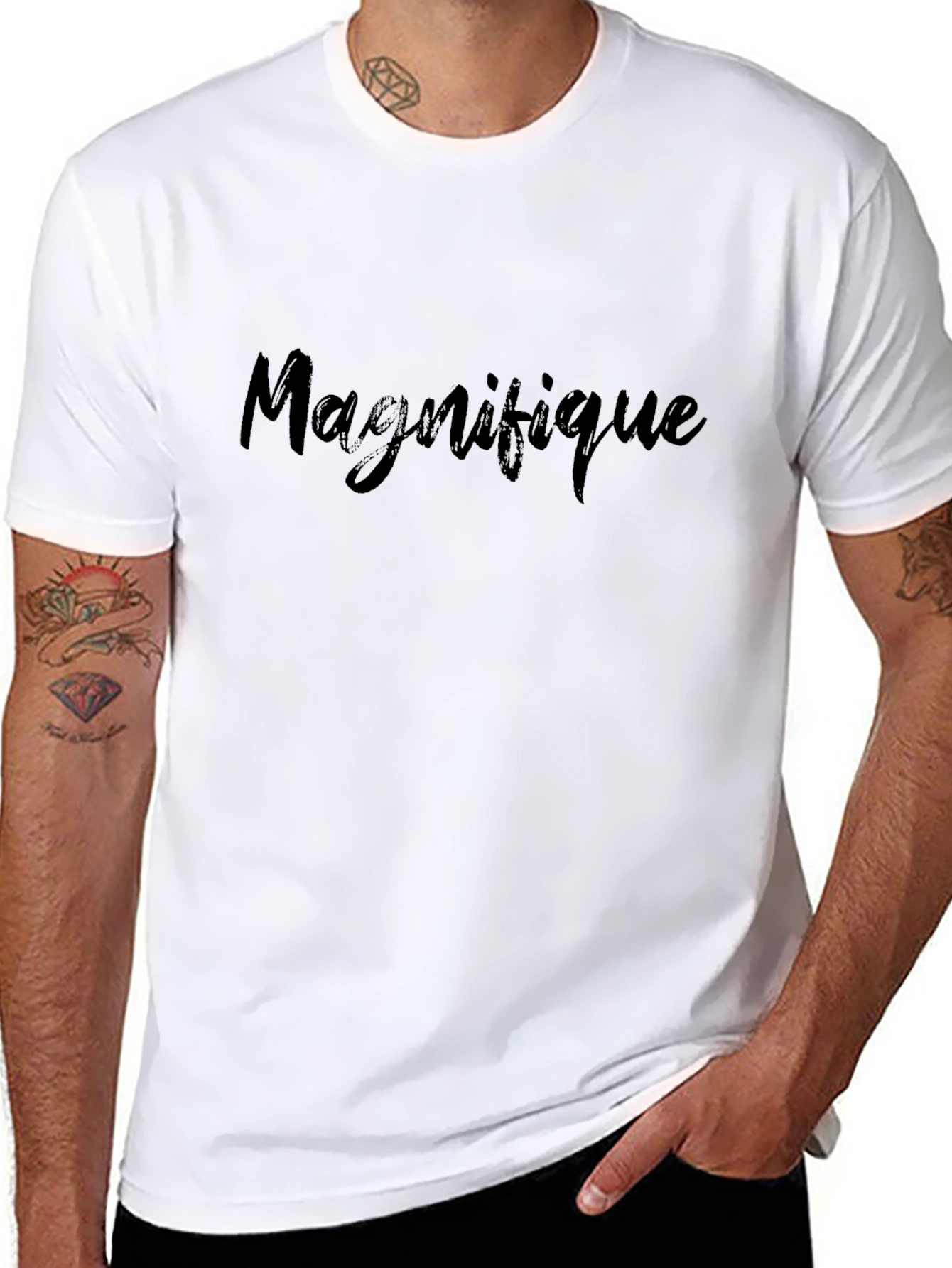 Magnifique Black T-Shirt - Stylish Casual Wear