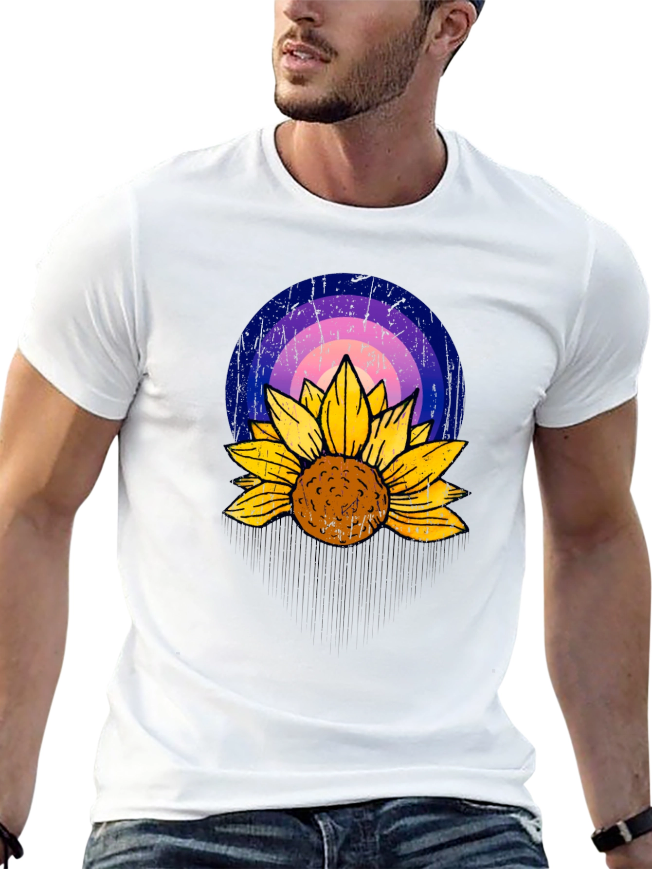 Sunflower Rainbow Graphic Tee